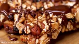 آشپزی  صبحانه ویژه Blueberry Chocolate Energy Bars