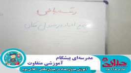 تدریس جدول اعداد در جدول مکانی ویژه دانش آموزان سال سوم دبستان علوی اصفهان
