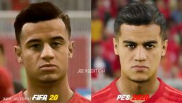 مقایسه فیس برخی بازیکنان در pes vs fifa