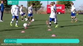 آموزش فوتبال برای نوجوانان  پاس کاری پاس کوتاه