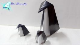 کاردستی پنگوئن کاغذی آموزش اوریگامی پنگوین ورقی اوریگامی ORIGAMI