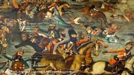 تابلو نقاشی نبرد گنجه در موزه باستان شناسی هنر دوران اسلامی
