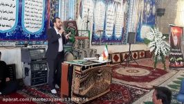 برگزاری چهلم مداح مجتبی زارع مرودشت فارس صدای کربلایی علی اصغر بهمنی