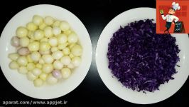 ترشی پیاز کلم قرمز Red Cabbage and Onions Pickles