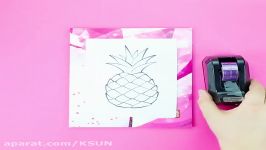 کاردستی  کاردستی جالب  کار هنری  خلاقیت Pineapple Notebook