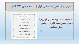 آموزش قرآن پایه دوم دبستان درس یازدهم،خانم رنجبرنیا مدرس مجتمع هدی،منطقه 5