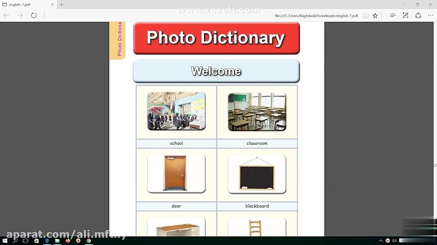 ترجمه تلفظ فوتو دیکشنری صفحه 48 49 کتاب زبان هفتم