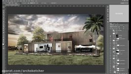 Photoshop for architect  Rendering by photoshop