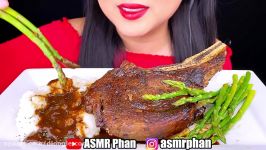 موکبانگ ASMR   صدای خوردن استیک سبزیجات سیب زمینی