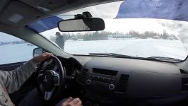 معرفی بررسی خودرو ، Mitsubishi Lancer Evo X Ice Racing on Studded Tires