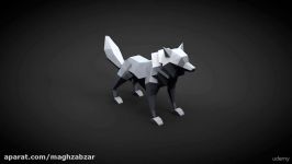 دوره آموزشی مدلسازی سه بعدی گرگ به سبک Low Poly