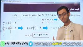 فیلم درسی برای آموزش آنلاین ریاضی نهم شیب خط عرض مبداء