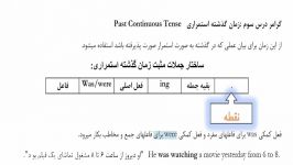 گرامر درس سوم بخش 1 جملات مثبت زمان گذشته استمراری