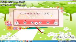 آموزش قرآن پایه پنجم  درس یازدهم جلسه چهارم