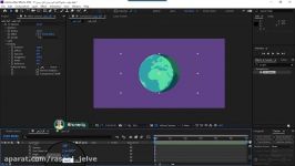 کره زمین کارتونی در افتر افکت