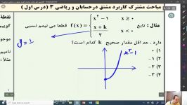 حسابان ، ریاضی ، مباحث مشترک مشتق در حسابان ریاضی 3 درس اول ، پارت 20