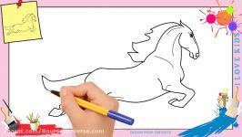 آموزش نقاشی اسب ساده  هنر نقاشی نقاشی اسب