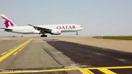 فرود بویینگ 777F شرکت هواپیمایی قطر در فرودگاه شارل دوگل پاریس
