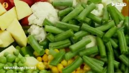 خوراک سبزیجات دودی غذای رژیمی