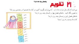 تدریس درس21 اجتماعی چهارم دبستاندرس تقویم