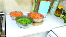 آماده کردن سبزیجات حبوبات فریزری به روش بلانچ کردن سبزیجات