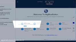 دگمهٔ بزرگ آبی Bigbluebutton  نمای کلی برای استادان