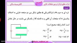 فیزیک یازدهم الکتریسیته ساکن ذرات معلق باردار خازن