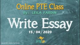 Online PTE class  Write Essay teaching part 1  15042020