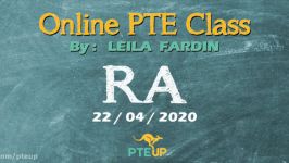 Online PTE class  RA part 1  22042020