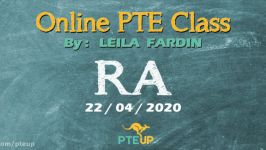 Online PTE class  RA part 2  22042020