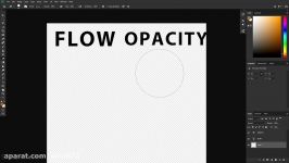 Brush Opacity flow hardness Opacity and fill layer در فوتوشاپ