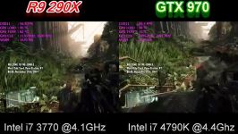 مقایسه OC GTX 970 vs OC R9 290X Crysis 3