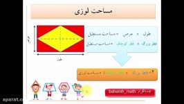 آموزش اندازه گیری مساحت لوزی فصل 6 ریاضی پنجم