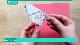 آموزش اوریگامی  ساخت اوریگامی ساخت اوریگامی پرنده زیبا 28423118 021