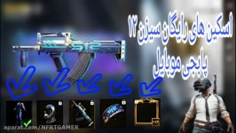 اسکین رایگان سیزن۱۲ در پابجی موبایل  pubg mobile