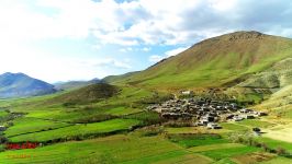 تصویرهوایی طبیعت بهاری روستای قلعه لان توابع بخش بیلوار کرمانشاه