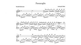 نت پیانو Passacaglia