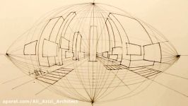 آموزش پرسپکتیو 5 نقطه ای؛ نحوه ترسیم یک شهر