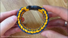 آموزش ساخت پاراکورد آبی زرد  بورس یونیورس  دستبند نخی