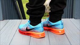 تست کفش اسپورت نایک Nike Flyknit Air Max VIVID BLUE