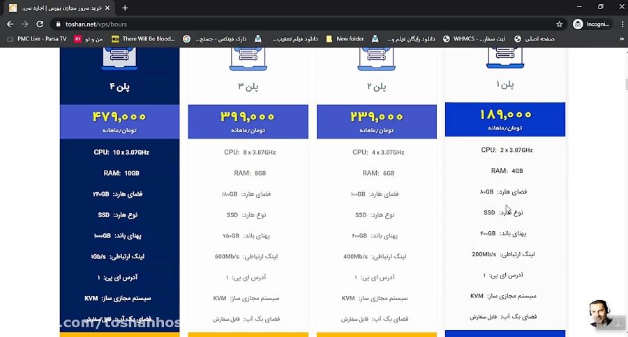 اموزش سفارش انلاین محصولات سرور مجازی بورس در توشن