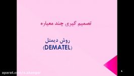 آموزش روش دیمتلDEMATEL ذکر یک مثال