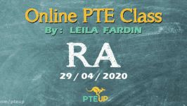 Online PTE class  RA part 1  29042020