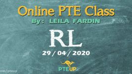 Online PTE class  RL part 2  29042020