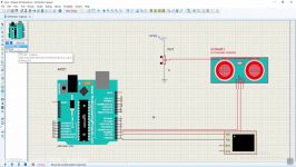 شبیه سازی سنسور ultrasonic در پروتئوس