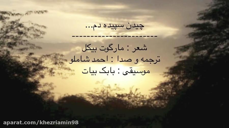 شعر عاشقانه احمد شاملو  چیدن سپیده دم