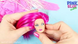 ترفندهای باربی  تغییر مدل مو لباس عروسک باربی