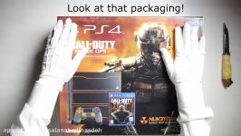 unboxing کنسول بازی ps4 slim شکل call of duty black ops 4