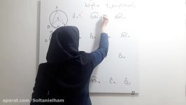 ریاضی هشتم فصل۹زاویه محاطی قسمت۲مدرسالهام سلطانی دبیرستان رشد زنجان