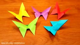 درست کردن اوریگامی پروانه های رنگی رنگی فقط در سه دقیقه